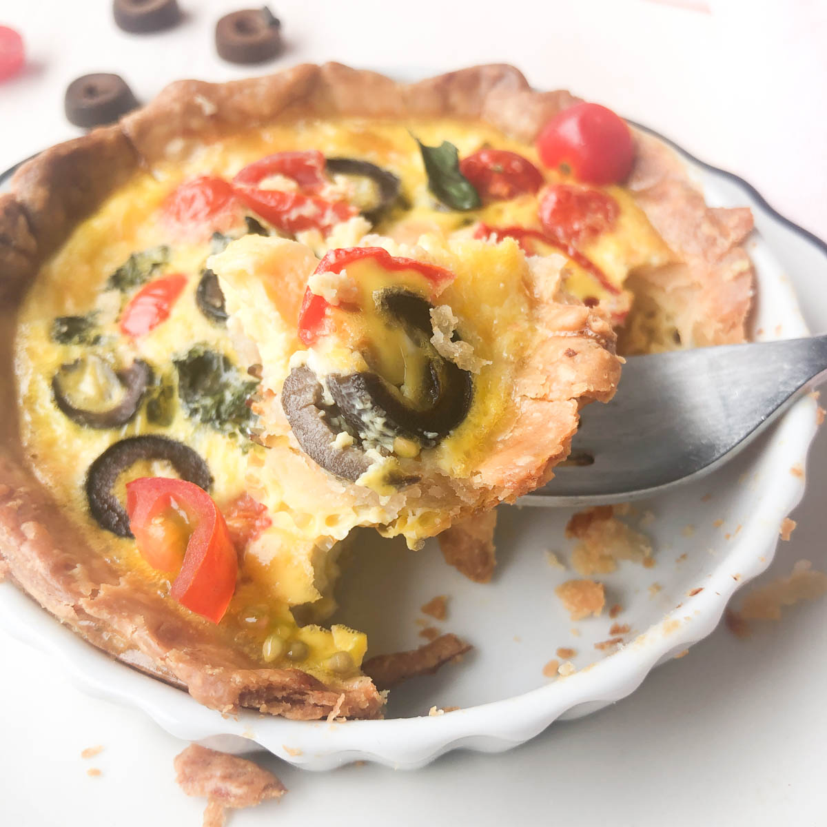 Single Serving Mediterranean Quiche Recipe